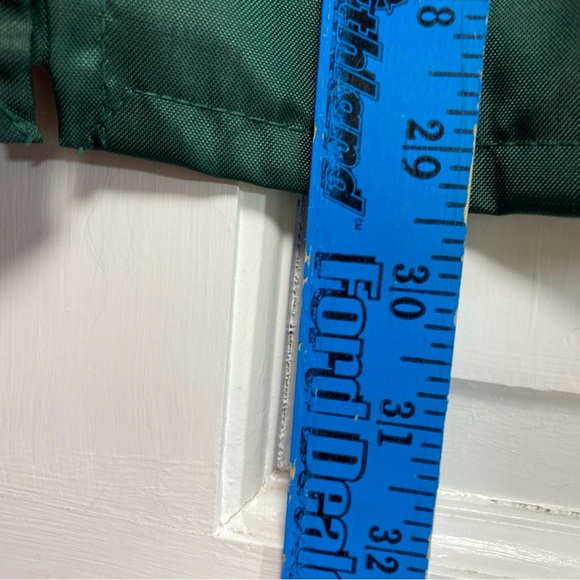 K brand Vintage Jacket Green Large DEKALB Patch Full Zip 70's 80's Nylon Farmer - Picture 7 of 16